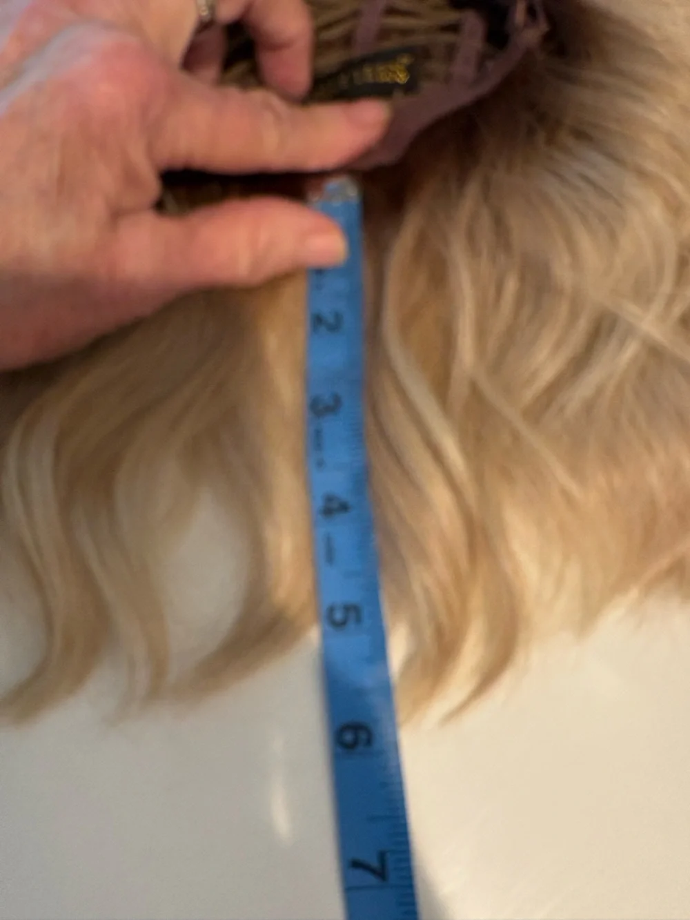 BELLE TRESS Biscotti Babe Blonde Rooted Heat Friendly Synthetic Wavy Wig.